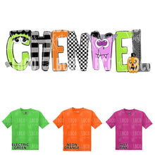 Load image into Gallery viewer, Personalized Halloween Tee - Spooky Monsters
